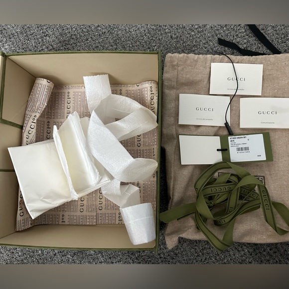 Mini tote bag with Interlocking G Beige and Blue GG supreme canvas - Picture 4 of 5